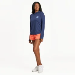 Women's LIG Multi-Stack Long Sleeve Active Hooded Tee -One Family Clothing Womens LIG MultiStack Long Sleeve Active Hooded Tee 88787 7 lg