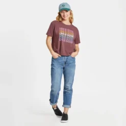 Women's LIG Multi-StackBoxy Crusher Tee -One Family Clothing Womens LIG MultiStack Short Sleeve Boxy Crusher Tee 77675 5 lg