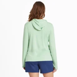 Women's LIG Sailboats Long Sleeve Active Hooded Tee -One Family Clothing Womens LIG Sailboats Long Sleeve Active Hooded Tee 88786 3 lg