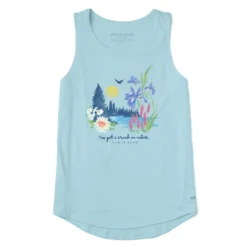 Women's Lakescape Crush On Nature Sleeveless High-Low Crusher-LITE Tank