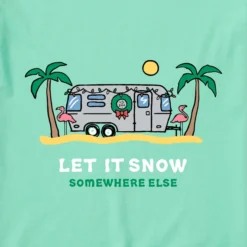 Women's Let It Snow Camper Lightweight Sleep Tee -One Family Clothing Womens Let It Snow Camper Lightweight Sleep Tee 80974 2 lg