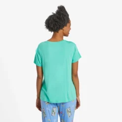 Women's Let It Snow Camper Lightweight Sleep Tee -One Family Clothing Womens Let It Snow Camper Lightweight Sleep Tee 80974 3 lg