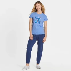 Women's Life Is Good Freestyle Textured Slub Tee -One Family Clothing Womens Life is Good Freestyle Textured Slub Tee 77773 4 lg