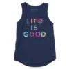 Women's Life Is Good Tropical Sleeveless High-Low Crusher-LITE Tank