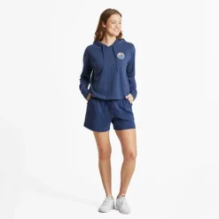 Women's Linear Wave Crusher-FLEX Boxy Hoodie -One Family Clothing Womens Linear Wave CrusherFLEX Boxy Hoodie 89643 6 lg