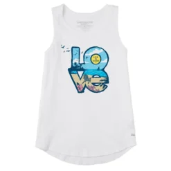 Women's Love Beach Landscape Sleeveless High-Low Crusher-LITE Tank