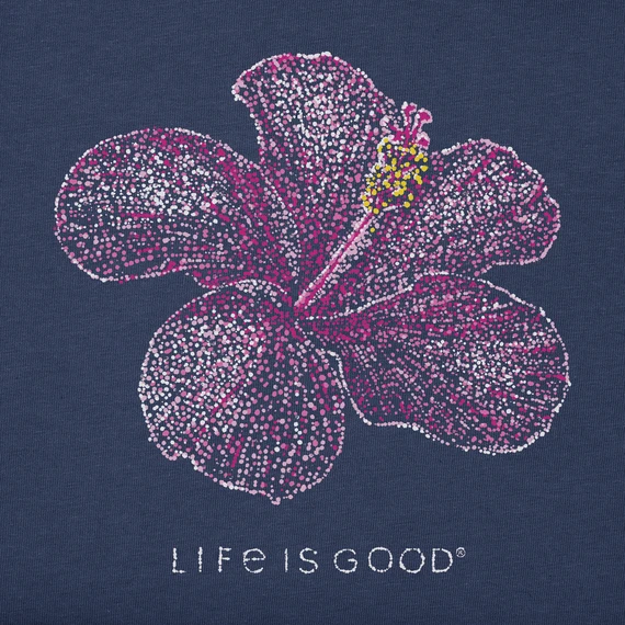 Women's Luminescent Hibiscus Sleeveless High-Low Crusher-LITE Tank 2 Women's Luminescent Hibiscus Sleeveless High-Low Crusher-LITE Tank - Image 2