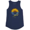 Women's Macro-Micro SunflowerBike Ride Sleeveless High-Low Crusher-LITE Tank