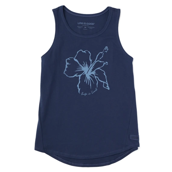 Women's One Hibiscus Sleeveless High-Low Crusher-LITE Tank 1 Women's One Hibiscus Sleeveless High-Low Crusher-LITE Tank