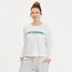 Women's Optimist Retro Stripe Long Sleeve Boxy Crusher Tee