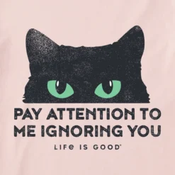 Women's Pay Attention Cat EyesCrusher Vee -One Family Clothing Womens Pay Attention Cat Eyes Short Sleeve Crusher Vee 80834 2 lg