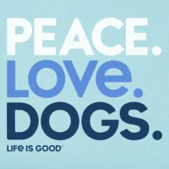 Women's Peace Love DogsCrusher-LITE Tee -One Family Clothing Womens Peace Love Dogs Short Sleeve CrusherLITE Tee 121024 2 lg