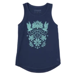 Women's Pelican And Turtle Garden Sleeveless High-Low Crusher-LITE Tank