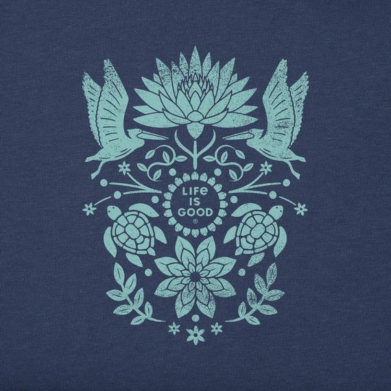 Women's Pelican And Turtle Garden Sleeveless High-Low Crusher-LITE Tank 2 Women's Pelican And Turtle Garden Sleeveless High-Low Crusher-LITE Tank - Image 2