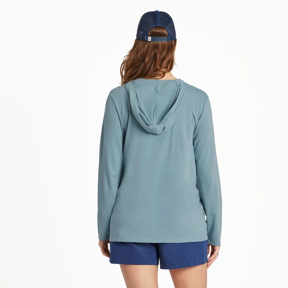 Women's Pet Paw Print Long Sleeve Crusher-LITE Hooded Tee 3 Women's Pet Paw Print Long Sleeve Crusher-LITE Hooded Tee - Image 3