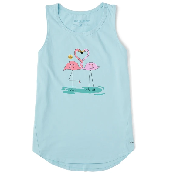 Women's Quirky Flamingo Wild Heart Sleeveless High-Low Crusher-LITE Tank 1 Women's Quirky Flamingo Wild Heart Sleeveless High-Low Crusher-LITE Tank