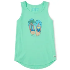 Women's Quirky Macro Flip Flops Sleeveless High-Low Crusher-LITE Tank