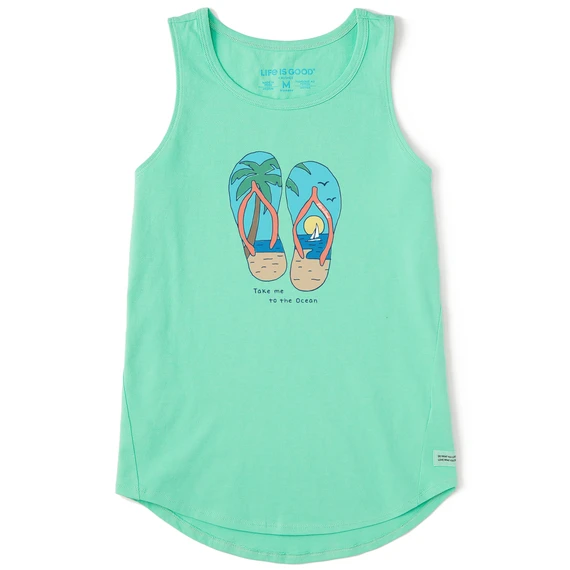 Women's Quirky Macro Flip Flops Sleeveless High-Low Crusher-LITE Tank 1 Women's Quirky Macro Flip Flops Sleeveless High-Low Crusher-LITE Tank