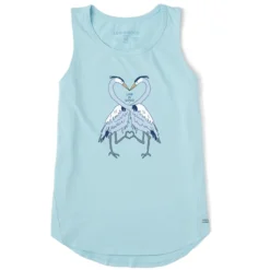 Women's Quirky Wild Heart Herons Sleeveless High-Low Crusher-LITE Tank