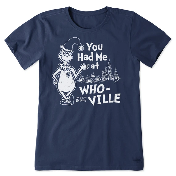 Women's Retro Grinch Had Me At Who-VilleCrusher Tee 1 Women's Retro Grinch Had Me At Who-VilleCrusher Tee