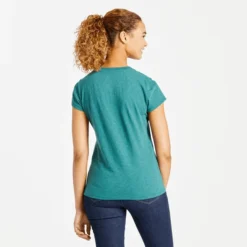 Women's Retro Mountain Stripe Textured Slub Tee -One Family Clothing Womens Retro Mountain Stripe Textured Slub Tee 73296 3 lg