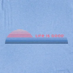 Women's Retro Ocean Sunrise Long Sleeve Active Hooded Tee -One Family Clothing Womens Retro Ocean Sunrise Long Sleeve Active Hooded Tee 88784 2 lg