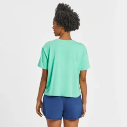 Women's Saturday Hammock PalmsBoxy Crusher Tee -One Family Clothing Womens Saturday Hammock Palms Short Sleeve Boxy Crusher Tee 81000 3 lg