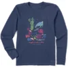 Women's Seascape Crush On Nature Long Sleeve Crusher Tee