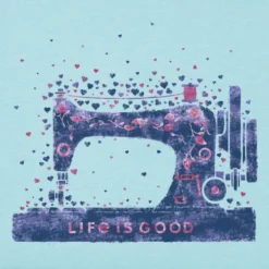 Women's Sew Much LoveCrusher Tee -One Family Clothing Womens Sew Much Love Short Sleeve Crusher Tee 119179 2 lg