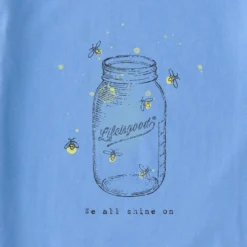 Women's Shine On Firefly JarCrusher-LITE Vee -One Family Clothing Womens Shine On Firefly Jar Short Sleeve CrusherLITE Vee 81097 2 lg