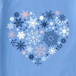 One Family Clothing 4 One Family Clothing -One Family Clothing Womens Snowflake Heart Lightweight Sleep Tee 80975 2 lg