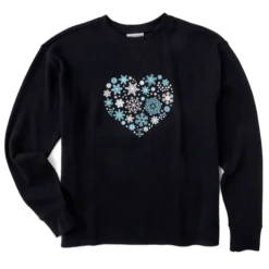 Women's Snowflake Heart Thermal Tee