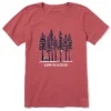 Women's Snowy Owl Tall PinesCrusher Tee