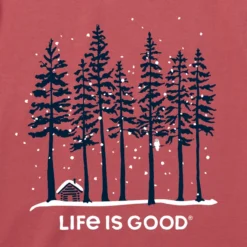 Women's Snowy Owl Tall PinesCrusher Tee -One Family Clothing Womens Snowy Owl Tall Pines Short Sleeve Crusher Tee 92153 2 lg