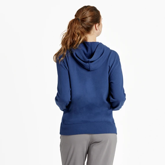 Women's Spring Wildflower Stripe Simply True Fleece Hoodie 3 Women's Spring Wildflower Stripe Simply True Fleece Hoodie - Image 3