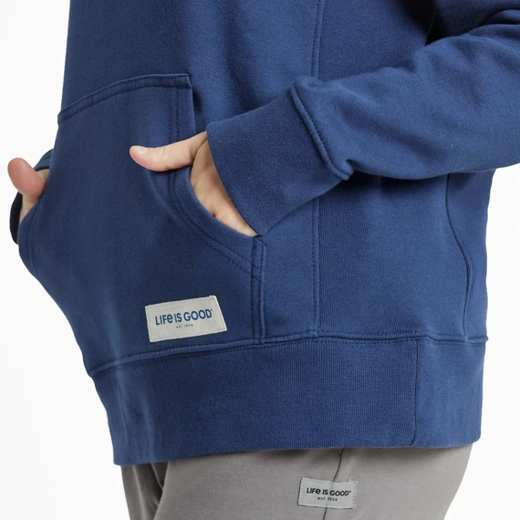 Women's Spring Wildflower Stripe Simply True Fleece Hoodie 4 Women's Spring Wildflower Stripe Simply True Fleece Hoodie - Image 4