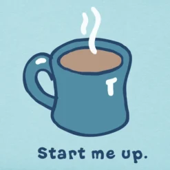 Women's Start Me Up CoffeeCrusher Tee -One Family Clothing Womens Start Me Up Coffee Short Sleeve Crusher Tee 119561 2 lg