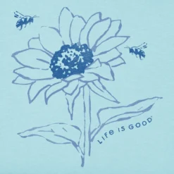 Women's Sunflower BeesCrusher Tee -One Family Clothing Womens Sunflower Bees Short Sleeve Crusher Tee 119175 2 lg