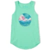 Women's Take Me To The Ocean Watercolor Sleeveless High-Low Crusher-LITE Tank