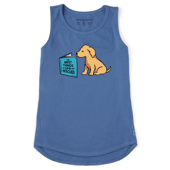 Women's The Best Things Are Rescued Sleeveless High-Low Crusher-LITE Tank 1 Women's The Best Things Are Rescued Sleeveless High-Low Crusher-LITE Tank
