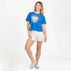 Women's The Ocean Is Magic Coin Boxy Crusher Tee -One Family Clothing Womens The Ocean Is Magic Coin Short Sleeve Boxy Crusher Tee 77667 5 lg