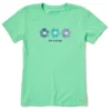 Women's Three Painted DaisiesCrusher Tee