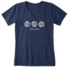 Women's Three Painted DaisiesCrusher Vee