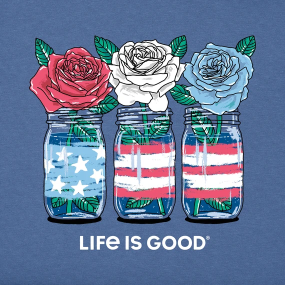 Women's Three Patriotic Jars Sleeveless High-Low Crusher-LITE Tank 2 Women's Three Patriotic Jars Sleeveless High-Low Crusher-LITE Tank - Image 2