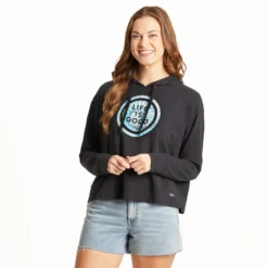 Women's Tie Dye Coin Crusher-FLEX Boxy Hoodie
