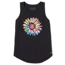 Women's Tie Dye Daisy High-Low Crusher-LITE Tank