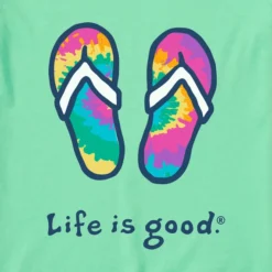 Women's Tie Dye Flip Flops Sleeveless High-Low Crusher-LITE Tank -One Family Clothing Womens Tie Dye Flip Flops Sleeveless HighLow CrusherLITE Tank 101541 2 lg