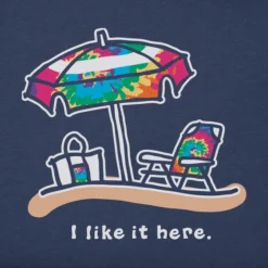 Women's Tie Dye I Like It Here Sleeveless High-Low Crusher-LITE Tank -One Family Clothing Womens Tie Dye I Like It Here Sleeveless HighLow CrusherLITE Tank 101573 2 lg