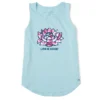 Women's Tie Dye Lily Sleeveless High-Low Crusher-LITE Tank