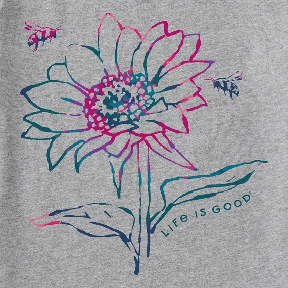 Women's Tie Dye Sunflower Bees Sleeveless High-Low Crusher-LITE Tank 2 Women's Tie Dye Sunflower Bees Sleeveless High-Low Crusher-LITE Tank - Image 2